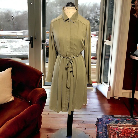 Nanette Lepore Dresses & Skirts - Beautiful Nanette Lepore Rayon Dress. Khaki Green. Super Soft Sz8